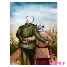 Алмазная картина для пожилых людей любовь фото на заказ Алмазная вышивка стежка Алмазная мозаика картина Стразы