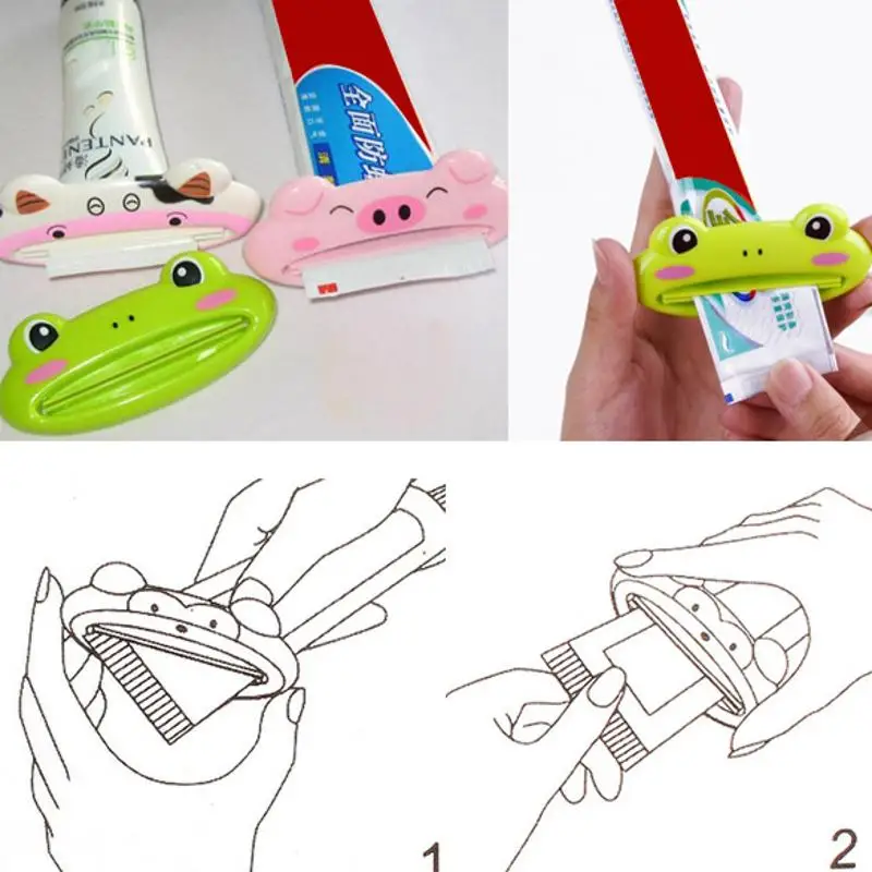 Cute Animal multifunction squeezer / toothpaste squeezer Home Commodity Bathroom Tube Cartoon Toothpaste Dispenser