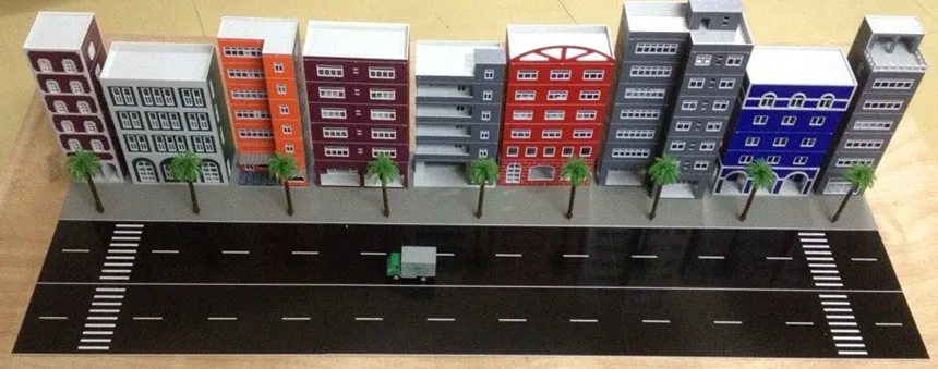 

1/87 Model Train ho scale exquisite buildings Street 9 architectural model material sand table model materials Free Shipping