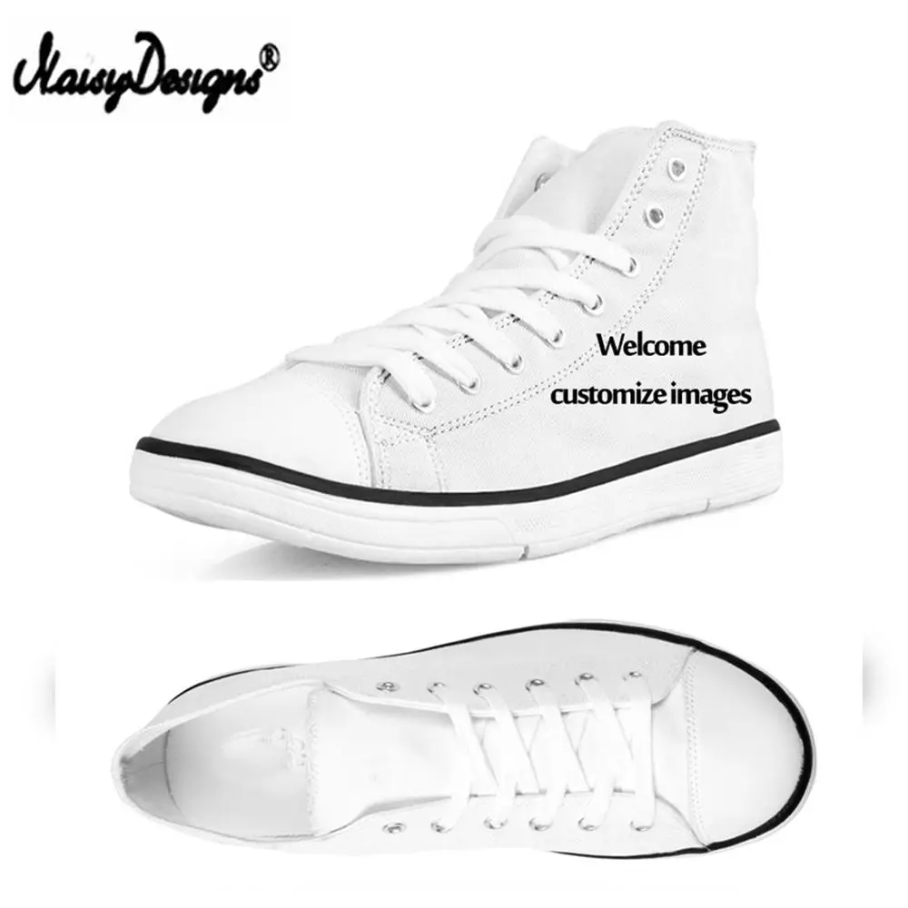 

Custom Images Men's Women Vulcanize Shoes Classic Superstar High Top Canvas Shoes Drop Shipping Men Flat Sneakers Dropshipping