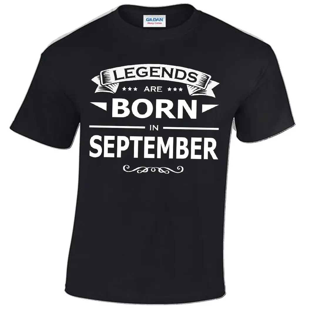 SEPTEMBER Legends are born Футболка мужская забавный подарок на день рождения идея для