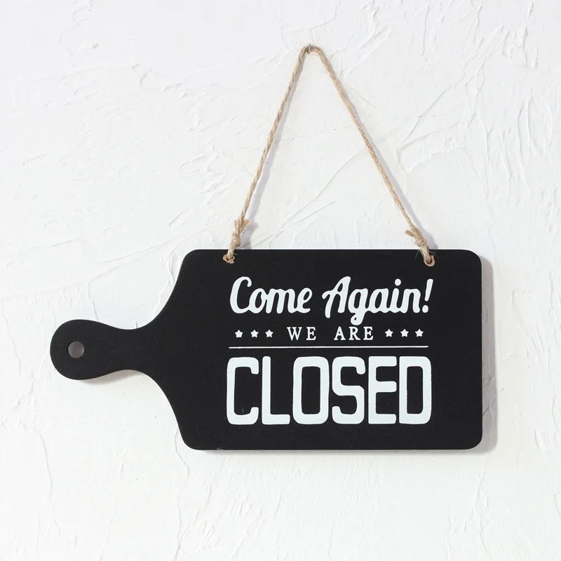 

Creative Wooden Open & Closed Sign Nice Wood Signs & Plaques for Shops Cafes Door Haning Chopping Board Cutting Plate Design