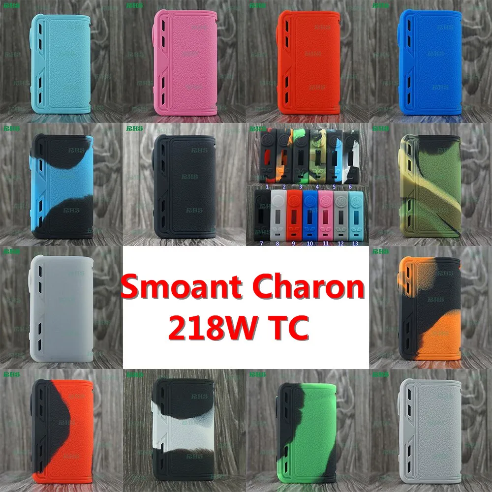 Новое поступление! 2017 Smoant Charon 218w TC мод силиконовый чехол с 13 различными цветами от