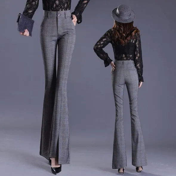flared suit trousers