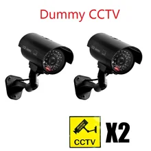 Waterproof Dummy CCTV Camera With Flashing LED For Outdoor or Indoor Realistic Looking Fack Camera for Security
