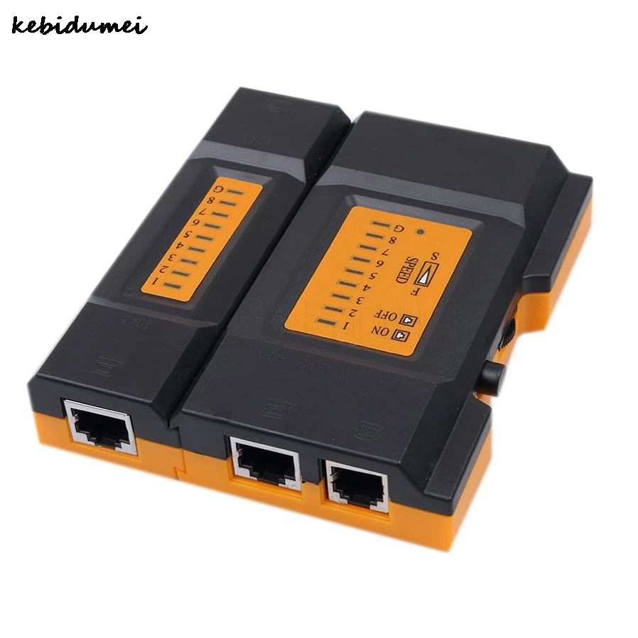 Тестер сетевого кабеля Kebidumei для проверки тестер RJ45 + RJ11 LAN Ethernet инструмент кабель