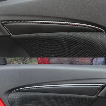 

ABS Matte/Carbon Fibre For HONDA FIT JAZZ 2014-2016 Inside Window Trims Inside Door Panel Strip Cover Door Inner Sticker 4pcs