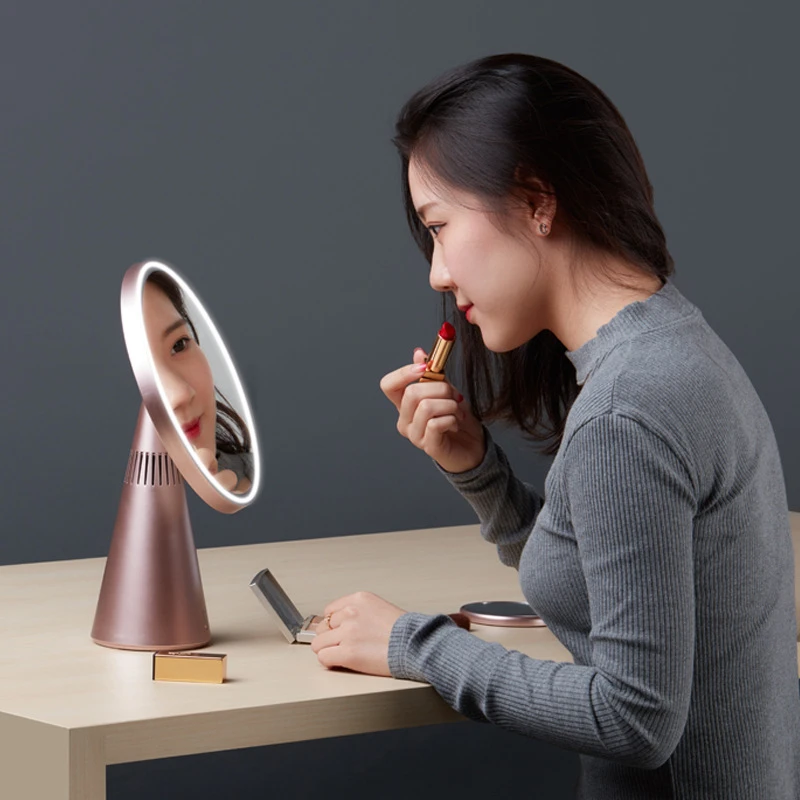 

LED Fill Light Smart Makeup Mirror with Bluetooth Sound Desktop Mirror Moon Mirror