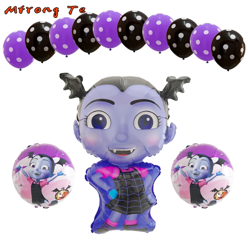 

13pcs/lot Pentagram Vampire Helium Balloons Birthday Party Children Toys Decoration Princess Vampirina Foil Balloon Supplies