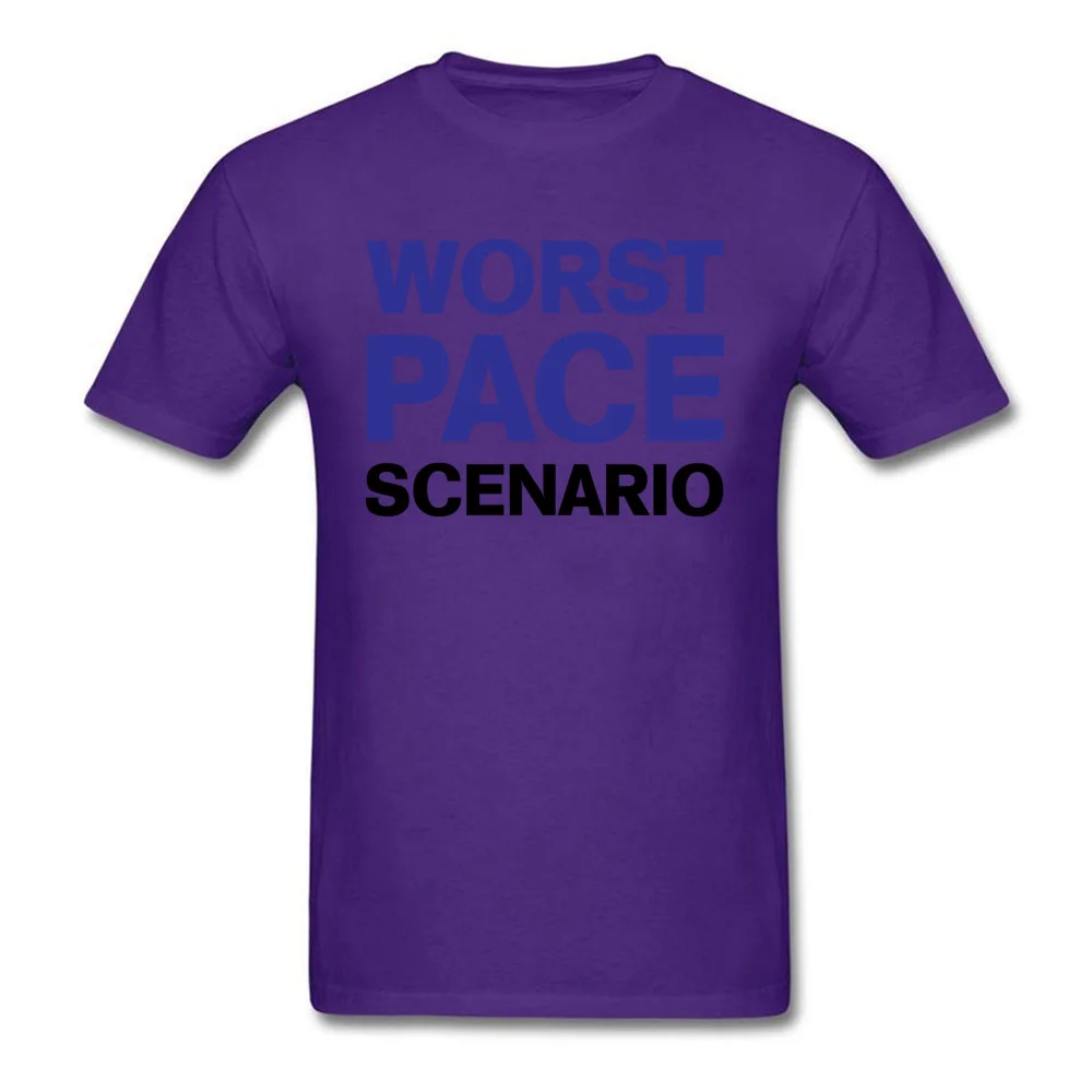 Tops T Shirt Worst Pace Scenario Clothing Shirt ostern Day Cute Custom Short Sleeve 100% Cotton O-Neck Male T Shirts Custom Worst Pace Scenario purple
