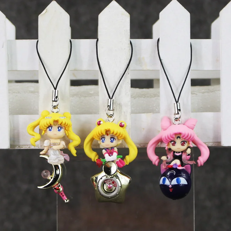Брелок Tsukino Mercury Jupiter Venus Saturn из ПВХ с подвесками 5 шт./лот|sailor mars|pvc figuresailor moon |