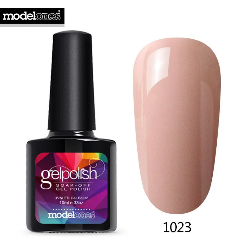 Modelones Colorful Nail Art Led Gel Polish Soak Off Shining Nail Gel Varnish Long Lasting Enamel Semi Permanent Lacquer Gel - Color: 1023