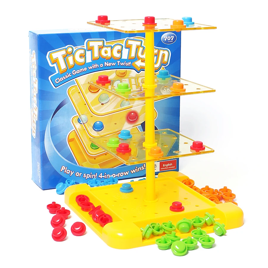 Tic Tac настольные игры с поворотом на палец 4 in a row классические новым закручиванием