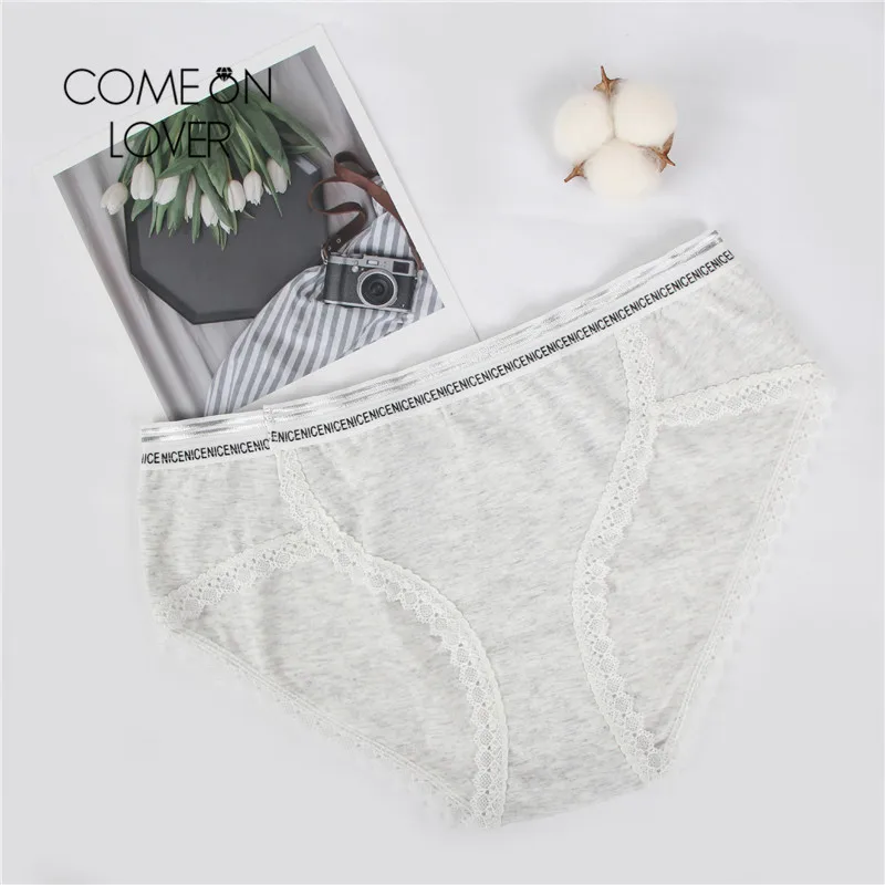 Comeonlover High Quality Cotton Women Underwear Lace Trim Mid Waist Seamless Soft Sexy Panties Cuecas Feminina Briefs PI5176 Comeonlover High Quality Cotton Women Underwear Lace Trim Mid Waist Seamless Soft Sexy Panties Cuecas Feminina Briefs PI5176