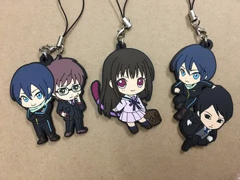 

3pcs/lot Noragami ya to Original Japanese anime figure rubber Silicone mobile phone charms keychain strap G553