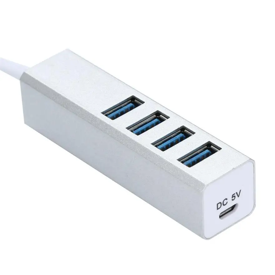 

5-Port USB 3.0& TYPE-C 3.0 Aluminum Portable Data Hub with 20W Power Adapter for PC USB Flash Drives and Other Devices l0731 #2