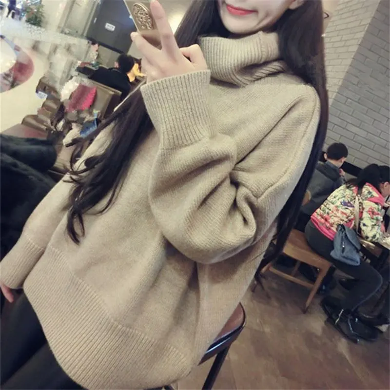 2018 fashionable women's turtleneck knitted cashmere sweater for women's short cashmere pullover with long sleeves warm sweater 2018 fashionable women's turtleneck knitted cashmere sweater for women's short cashmere pullover with long sleeves warm sweater
