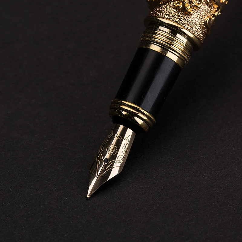 Перьевая ручка Hero 2000 чернильная ручка 12K золотая ручка металлическая коллекция ручка для подписи подарочная коробка подарочная