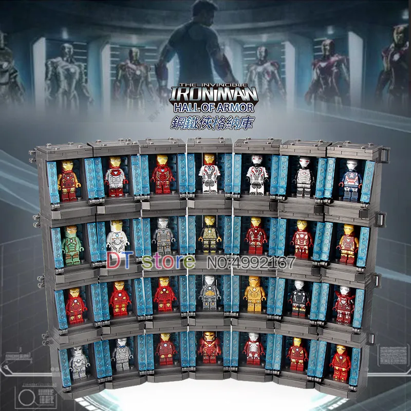 

Iron Man Hall of Armor Super Heroes Model Legoed Collection Building Blocks Figures Children Gift Toys XH1252
