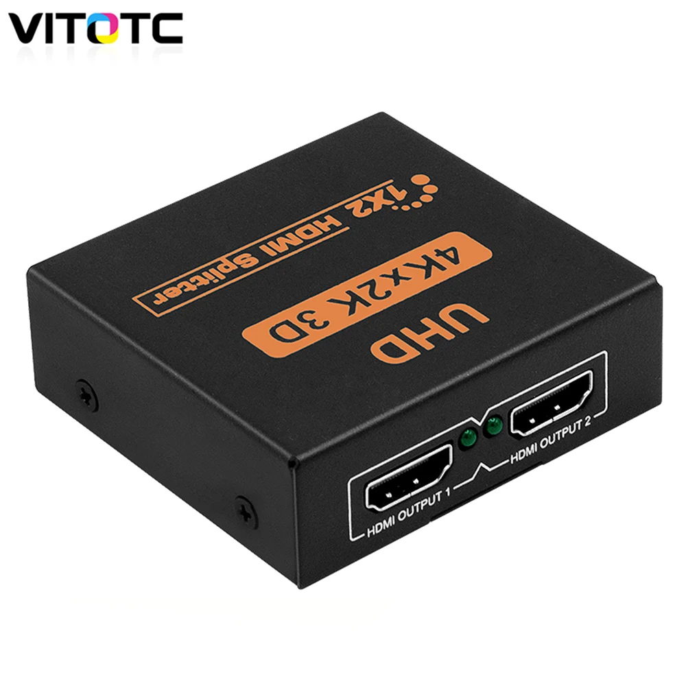 1 в 2 выхода HDMI сплиттер переключатель Verteiler для 1080P 3D HDCP HDTV Full HD PC PS3 с AC/DC адаптер