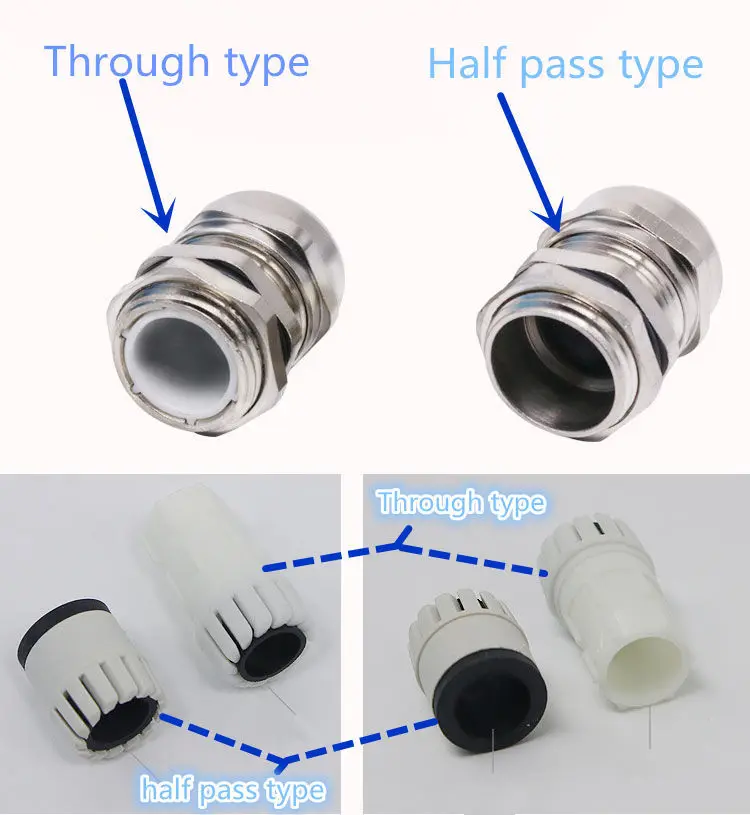 2 шт./лот ct056 M20* 1.5 Никель Медь покрытая совместных латунь металлический кабельный фиксированной глава кабельный ввод Водонепроницаемый совместных IP68 половина пройти типа