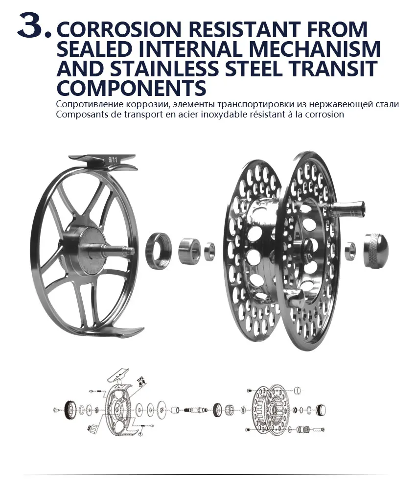 110 мм(4,3") Летающая катушка с запасной катушкой 9/11 3BB прецизионная обработанная катушка для ловли нахлыстом алюминиевая большая беседка carretilha de pesca