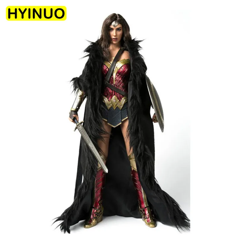 

1/6 Scale Wonder Woman Female Long Cloak Plush Cloak Set Suit Clothes Clothing Set For 12" Figure Female Body Doll