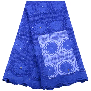 

High Quality Nigerian Tulle Lace Fabrics Latest Stones Mesh African Lace Fabric For Bride French Net Lace Fabric 5 Yards A1420