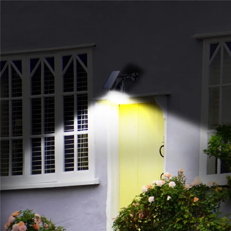 

Waterproof 18 LED 2835smd Solar Spotlight with Solar Panel 360 degree rotation for courtyard garden driveway wall ABS+PC