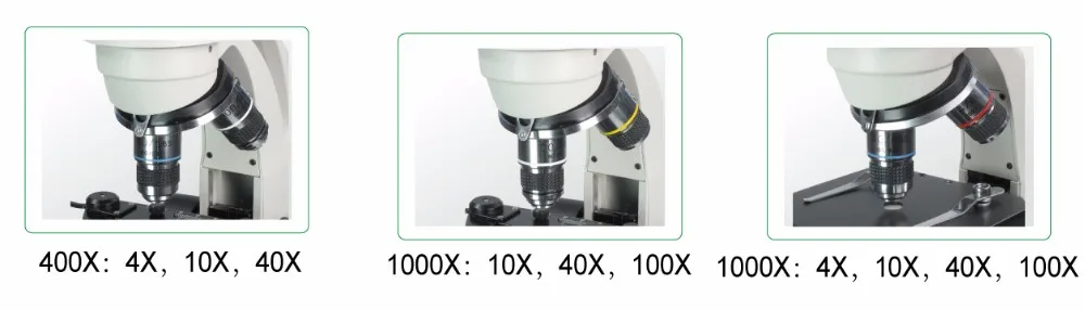 Phenix/детский подарок 40X-1600X Metal Биологический микроскоп Монокуляр трубки для студентов и лаборатория клинической