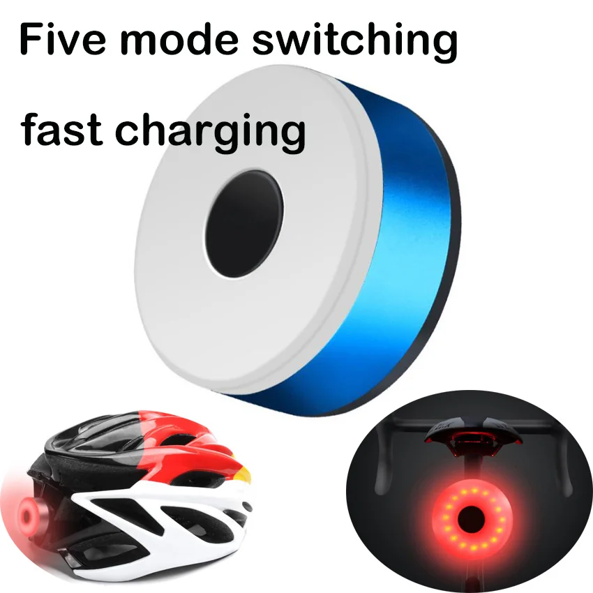 Perfect Deemount Mountain Road Bike LED Light Rechargeable Five mode switching waterproof taillight Cycling Safety Accessories 0