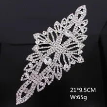 Самый дешевый изысканный ручной работы сшить с красивой аппликацией свадебное платье повязка на голову украшение цветок свадебный пояс-лента нашивка со стразами