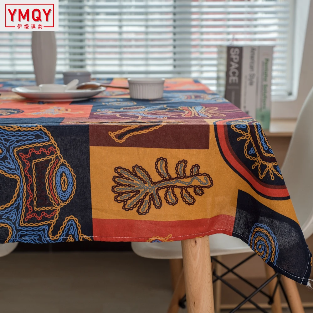 YMQY NarwalDate Maya Стиль Скатерти прямоугольник печатных пылезащитный толстые скатерти