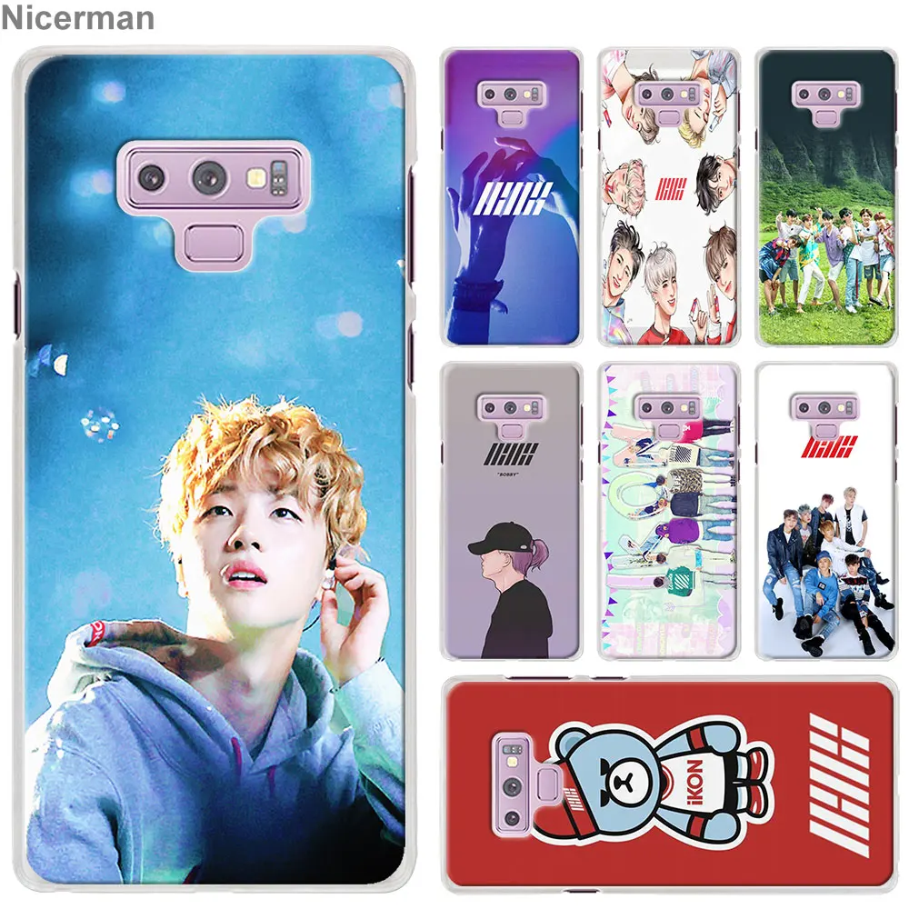 

IKON Kpop Case Cover for Samsung Galaxy Note 9 Note 8 S8 S9 S10 Plus S10e A50 A70 Phone Case Coque