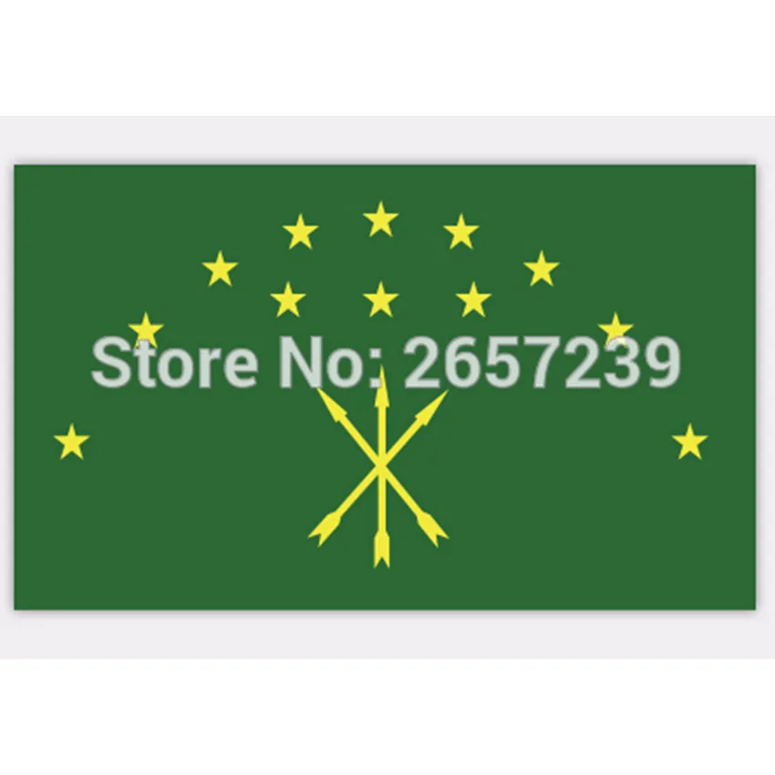 

Adygea Russia State Flag 150X90CM 100D Polyester3x5FT brass grommets custom flag, Free Shipping