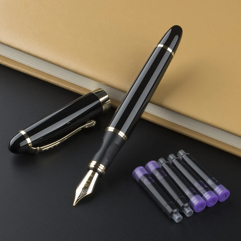 

JINHAO X450 Metal Fountain Pen Gifts Pencil Box luxury school Office Stationery luxury Writing Cute pens gift Caneta Office ink
