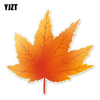 

YJZT 12*11.6CM Interesting Beautiful Red Maple Leaves Car Stickers Accessories 11A1641