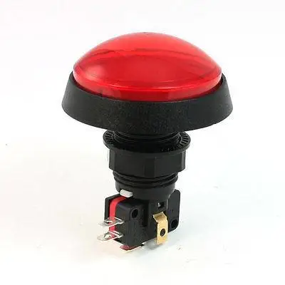 AC 125 V/250 V 15A круглая красная индикаторная лампа кнопка с самовозвратом