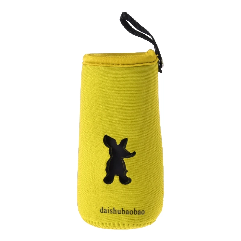 1 комплект сумка для детской бутылочки молоко теплоизоляция антиожога крышка Держатель сохраняет тепло хранения для ребенка - Цвет: Золотой