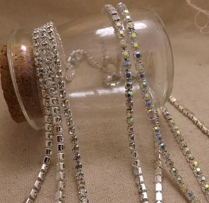 

ss12 ab rhinestones cup chain,10yards/lot,very dense rhinestones,garment trim wholesale accessories jewelry chain
