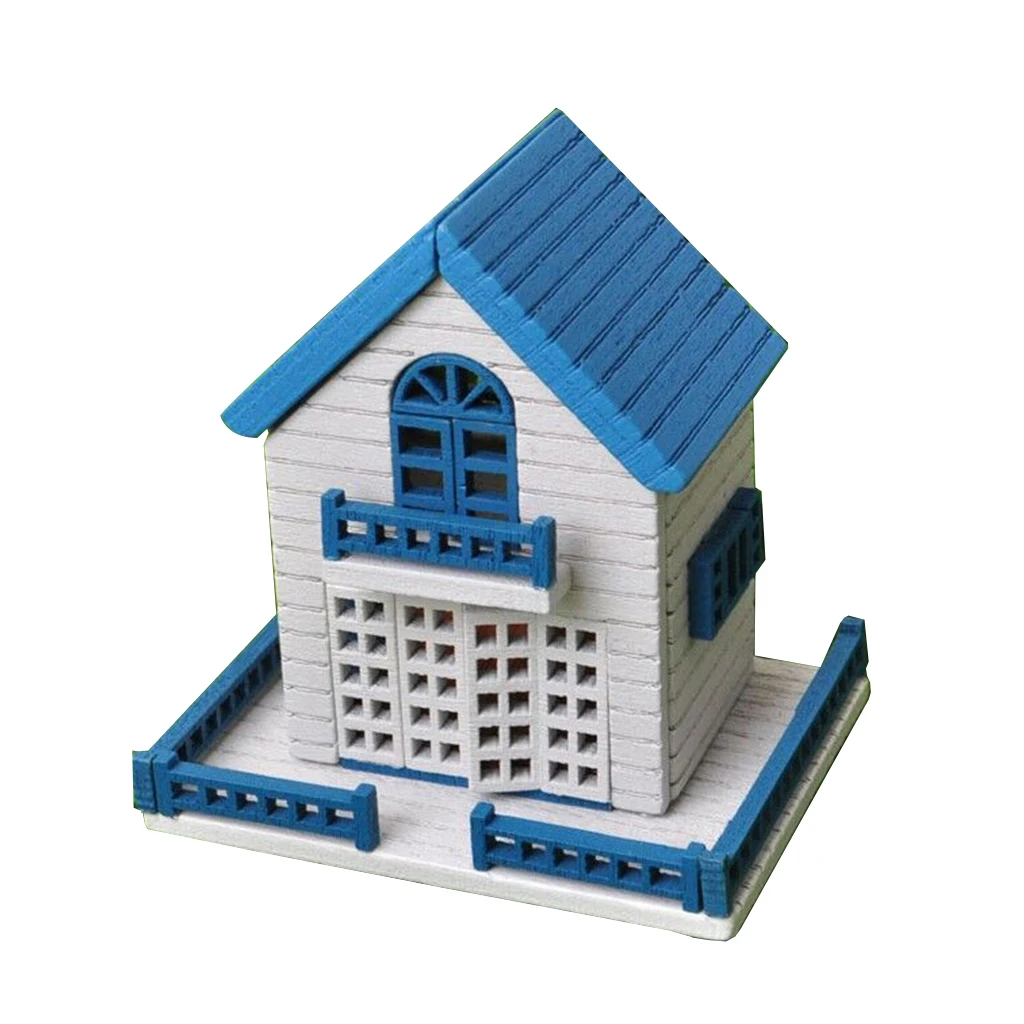 1:12 Кукольный домик миниатюры DIY Кукольный дом наборы двойной чердак сборочный дом ручной работы миниатюрный проект DIY Дом