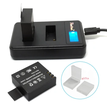 

2Pcs for SJCAM battery Original +LCD Dual charger for M10 wifi sj5000 sj6000 sj7000 sj8000 sj9000 eken 4k SJ4000 AIR plus