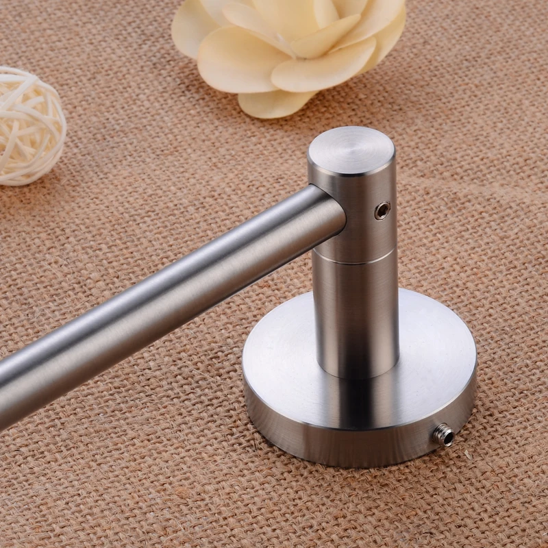 Towel Bar Single Stainless Steel Bathroom Towel Rack Hanging Holder Wall Mounted Robe Towel Rail Hanger Shelf Bathroom Hardware