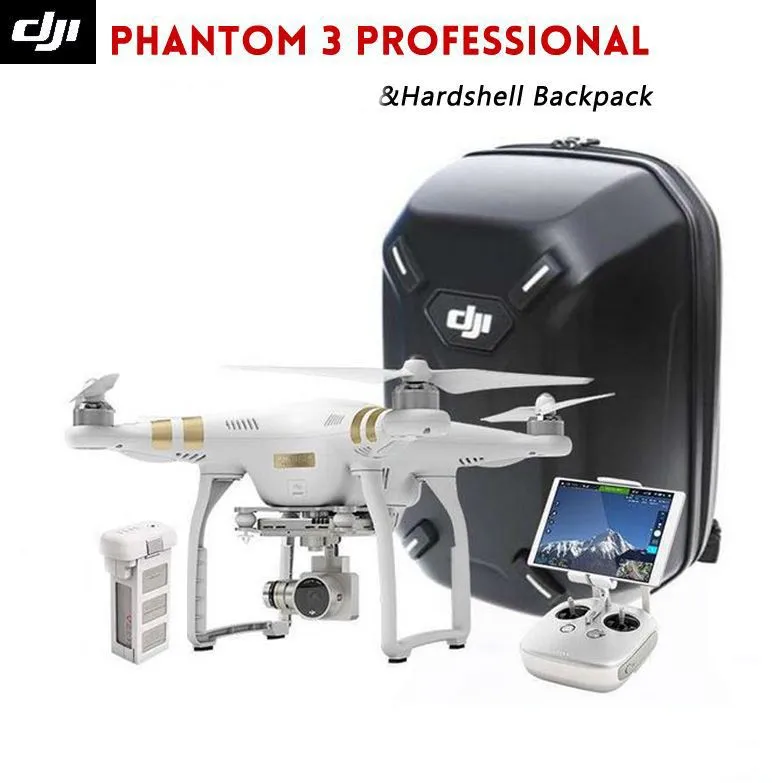 Orignal dji phantom 3 Professional Quadcopter Helicopter RC Drone 4K Camera with hardshell backpack DHL EMS Free Shipping