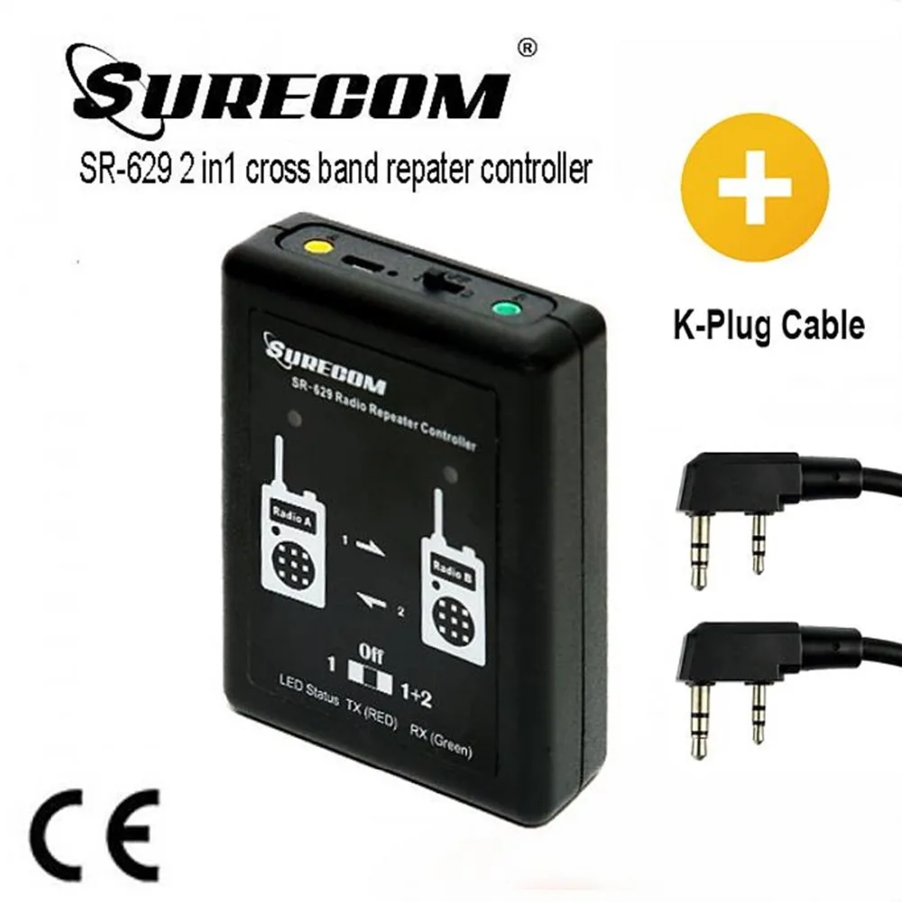 SURECOM SR 629 2 в 1 дуплексный репитер с кабелем для рации|duplex repeater controller|repeater controllerduplex |