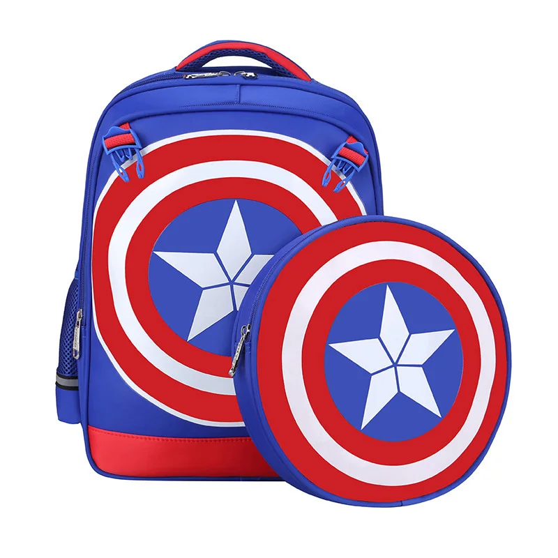 Mochila de dibujos animados para niños de nailon de alta calidad a prueba de agua 2017 Mochila escolar para Capitán América Mochila Masculina Cartable Enfant Mochila de dibujos animados para niños de nailon de alta calidad a prueba de agua 2017 Mochila escolar para Capitán América Mochila Masculina Cartable Enfant