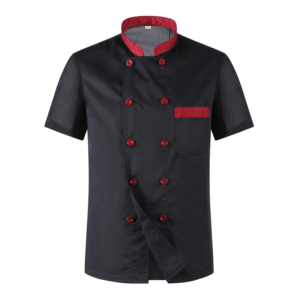Summer Breathable Double breasted Chef Jacket Uniform Restaurant Hotel
