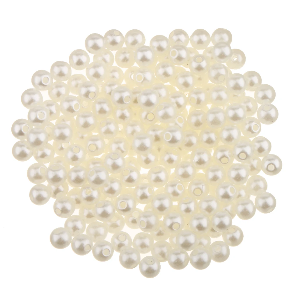 400Pcs Gorgeous Plastic Pearl Beads for Bride Wedding DIY Jewelry Making 4mm Blue / Beige