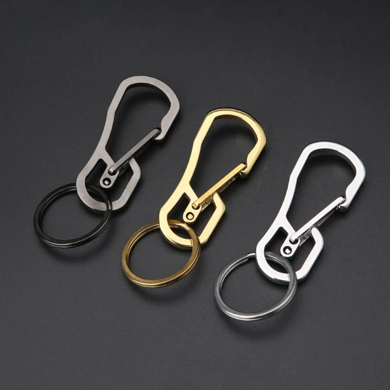 

1Pc Stainless Steel Keychain Outdoor Camping Carabiner EDC Hang Buckle Key Clip