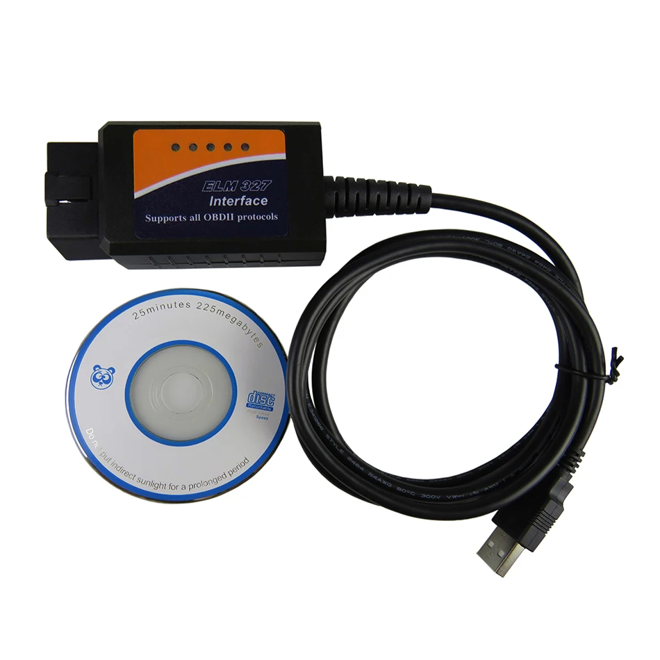 Лучший ELM327 USB OBD2/OBDII интерфейс сканер ELM 327 V 1,5 автомобильный диагностический сканер ELM327 V1.5 FT232RL чип автоматический диагностический инструмент